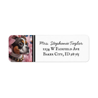 Boston Terrier Return Address Label Returadress Etikett