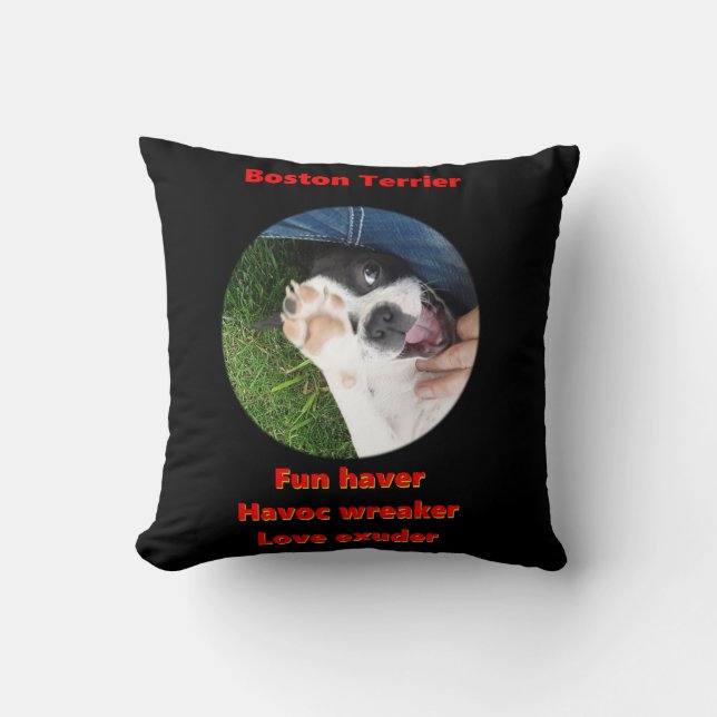 Boston Terrier - Rolighetsmakare Kudde (Framsida)