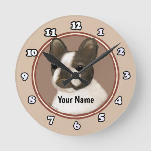 Boston Terrier Rund Klocka