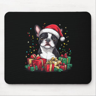 Boston Terrier Santa Hat Funny jul Bostie Do Musmatta