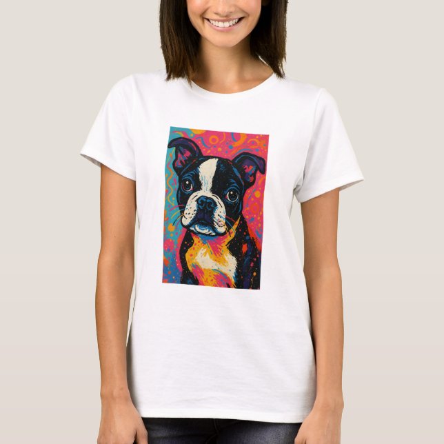 Boston Terrier Shirt T (Framsida)