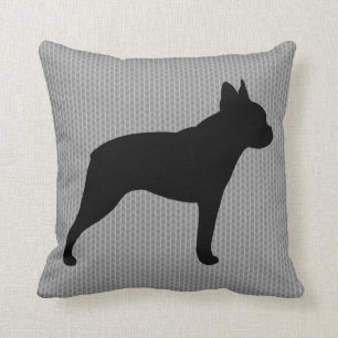 Boston Terrier Silhouette Kudde