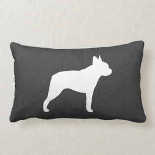Boston Terrier Silhuett Lumbarkudde