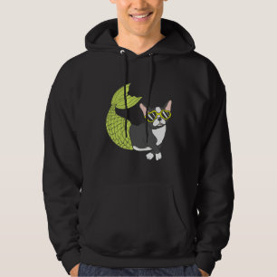 Boston Terrier Sjöjungfru Merboston Coola för Scho Hoodie
