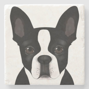 Boston Terrier Stencoupon Stenunderlägg