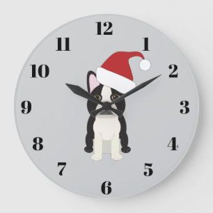 Boston Terrier Stor Klocka