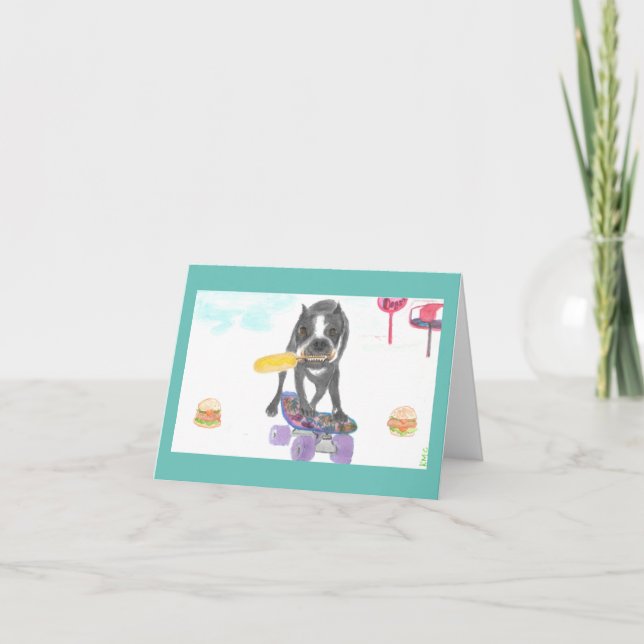 Boston Terrier Sweet Dream Tack Kort (Framsida)