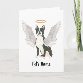 Boston Terrier Sympathy Memorial Kort