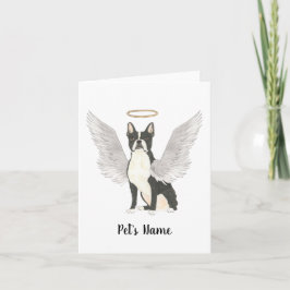 Boston Terrier Sympathy Memorial Kort