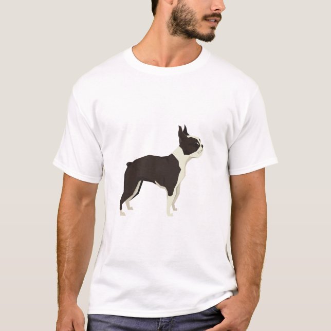 Boston Terrier T Shirt (Framsida)
