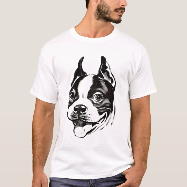 Boston Terrier T-Shirt (Framsida)