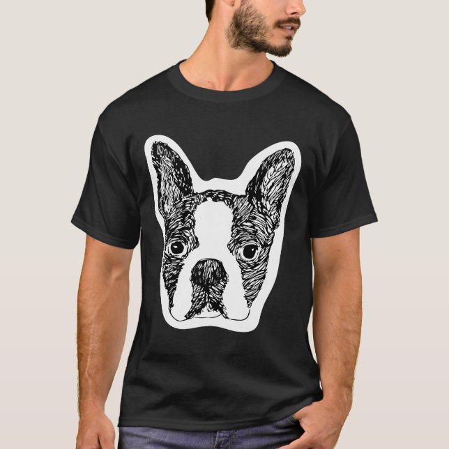 Boston Terrier T Shirt (Framsida)