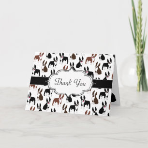 Boston Terrier Tackkort