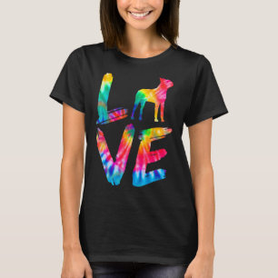 Boston Terrier Tie Dye Kärlek Hund Mamma Pappa T Shirt