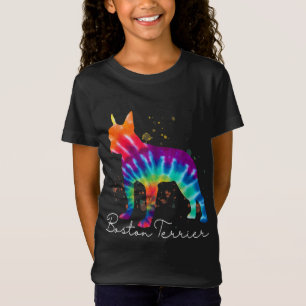 Boston Terrier Tie Dye Rainbow Hund älskare T Shirt