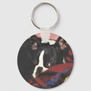 Boston Terrier:  Tittut Nyckelring