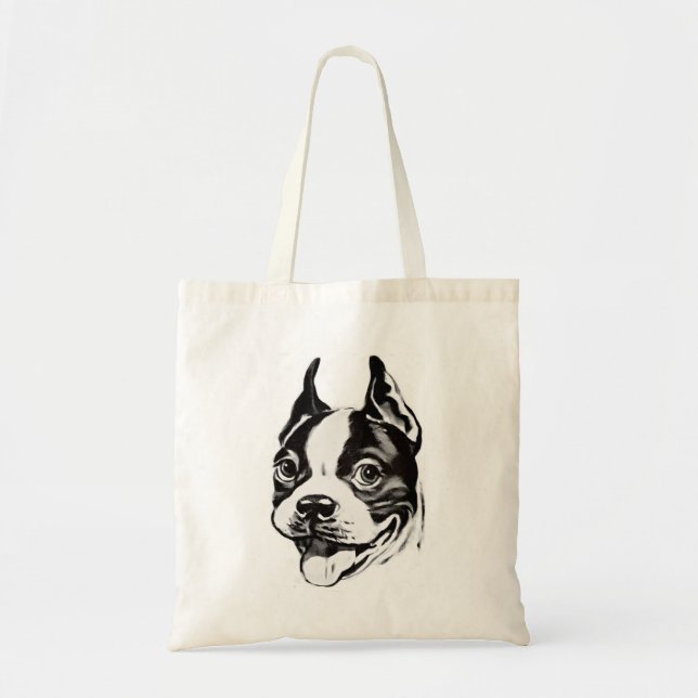 Boston Terrier Toit Bag Tygkasse (Framsidan)
