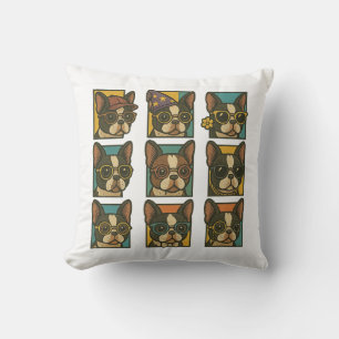 Boston Terrier Trendsetters Kudde