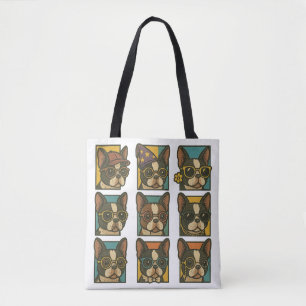 Boston Terrier Trendsetters Tygkasse