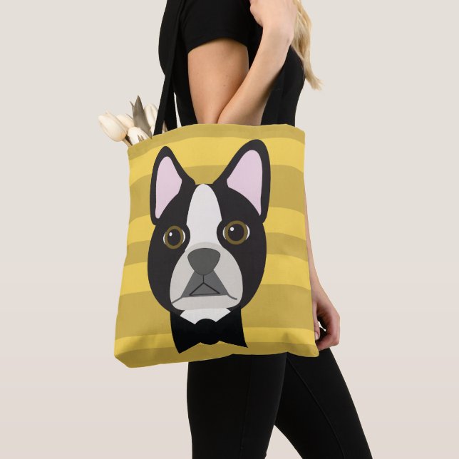Boston Terrier Tygkasse (Närbild)
