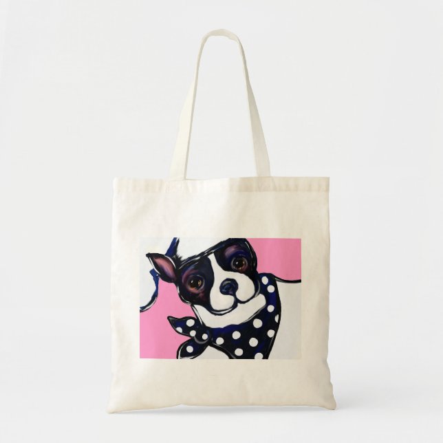 BOSTON TERRIER TYGKASSE (Framsidan)