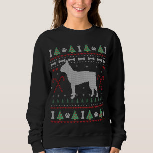 Boston Terrier Ugly Sweater jul Rolig hund Lo T Shirt