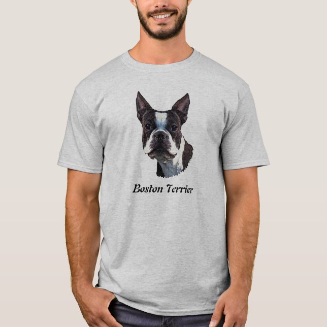 Boston Terrier v3 Tee Shirt (Framsida)