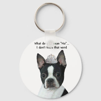 Boston Terrier: Vad Elak du "Nej"? Nyckelring
