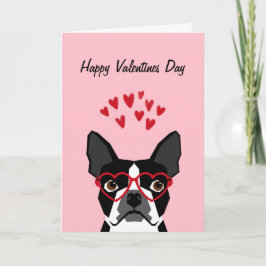 Boston Terrier Valentines Kärlek Card Helgkort