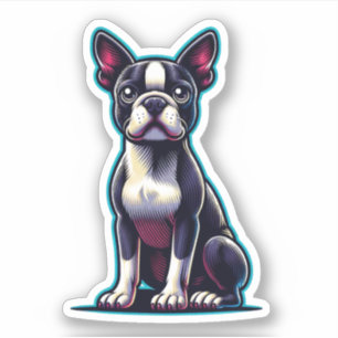 Boston Terrier Vinyl Sticker Klistermärken