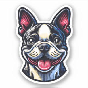 Boston Terrier Vinyl Sticker Klistermärken