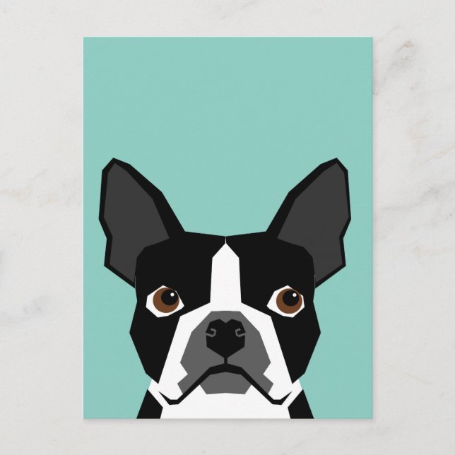 Boston Terrier Vykort (Framsida)