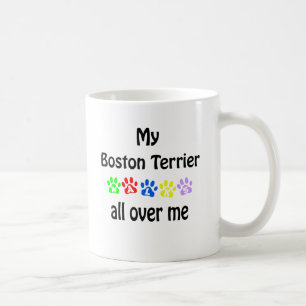 Boston Terrier Walks Design Kaffemugg