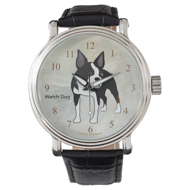 Boston Terrier Watch Hund Armbandsur (Framsida)