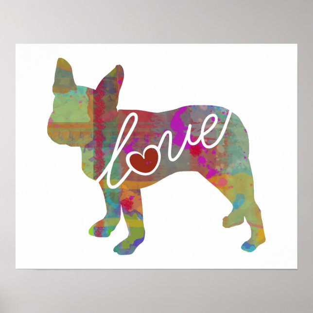 Boston Terrier Watercolor Poster (Framsidan)