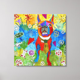 Boston Terrier Wrapped Canvas 20 x 20 (Anpassade)