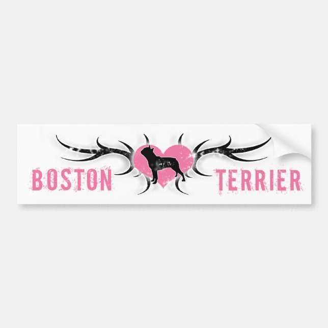 Boston Terrierbildekal Bildekal (Framsidan)