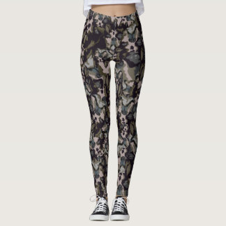 Boston TerrierCamo damasker Leggings