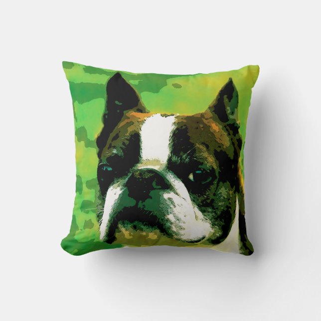 Boston Terrierdekorativ kudde (Framsida)