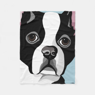 Boston Terrierfiltar Fleecefilt