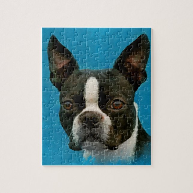 Boston Terrierhund Pussel (Vertikal)
