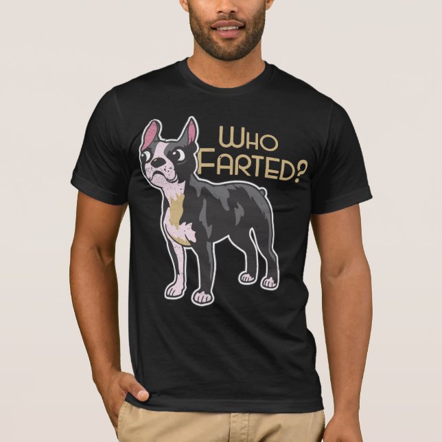 Boston Terrierhund som fes T Shirt (Framsida)