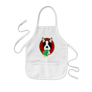 Boston Terrierjul Barnförkläde