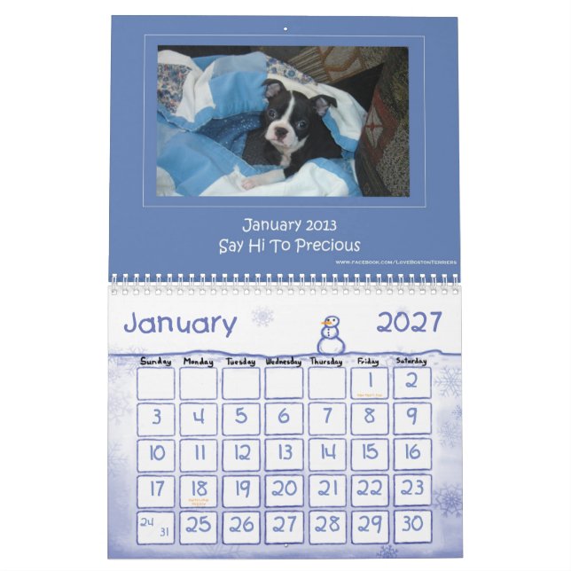 Boston Terrierkalender 2013 Kalender (Jan 2027)