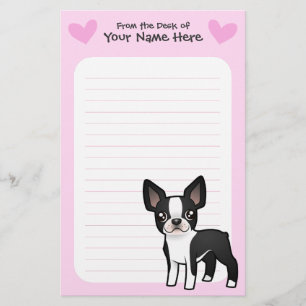 Boston Terrierkärlek Brevpapper