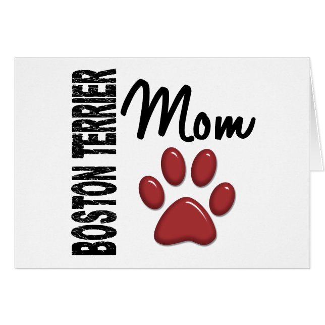 Boston Terriermamma 2 Hälsningskort (Framsidan Horizontal)