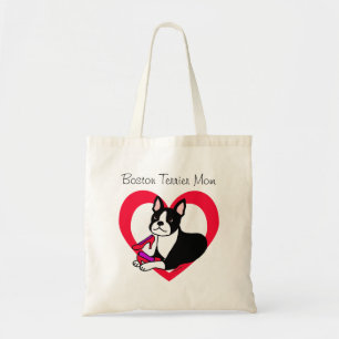 Boston Terriermamma & högklackartecknad Tygkasse