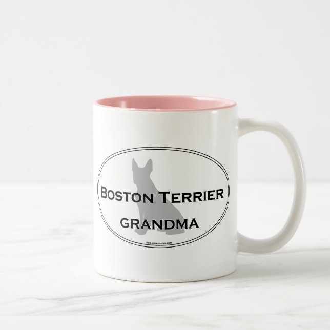 Boston Terriermormor Två-Tonad Mugg (Höger)