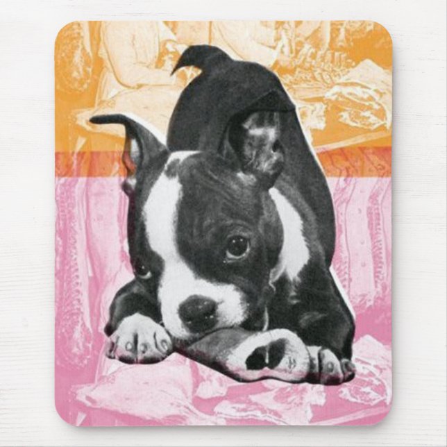 Boston Terriermousepad Musmatta (Framsidan)