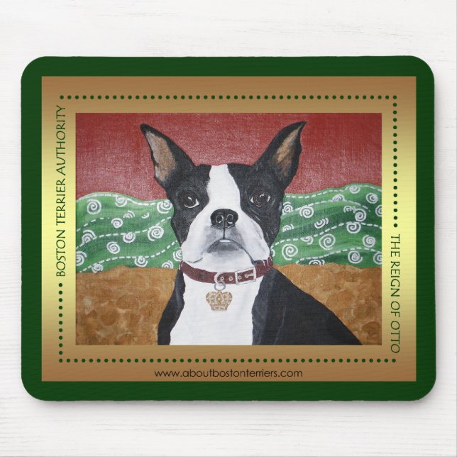 Boston Terriermyndighet Mousepad Musmatta (Framsidan)